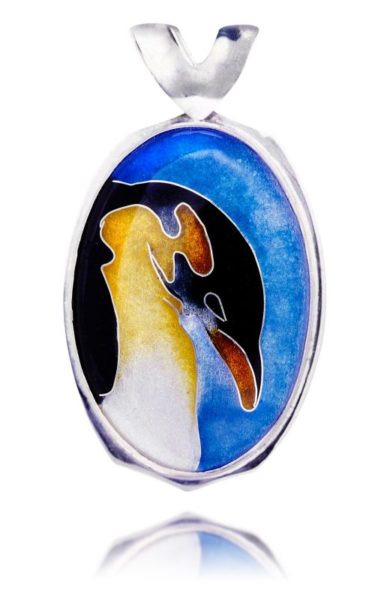Emperor Penguin | Cloisonne Pendant | Jewelry Pendant